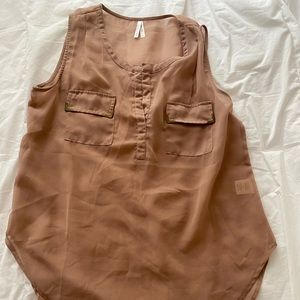 Sheer button vest